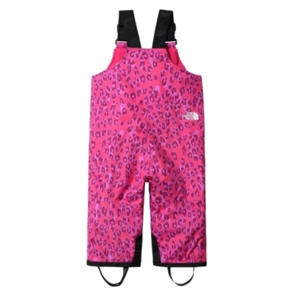The North Face Toddlers’ Snowquest Pink Leopard Insulated Snow Bibs—4T - Picture 9 of 11
